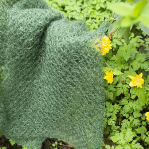 Silk and Mohair Shawl- Green