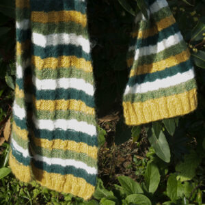 Baby Alpaca and Merino Scarf- Yellow and green