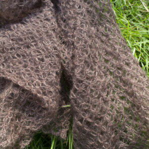 Silk and Mohair Scarf - Brown